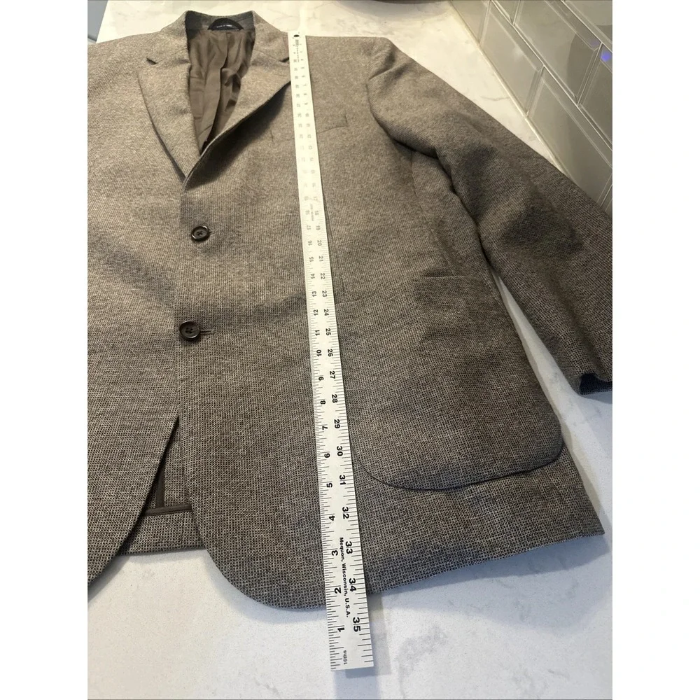 Ralph Lauren Made Expressly For Dillards Blazer Mens Size 48L 100% Wool Brown
